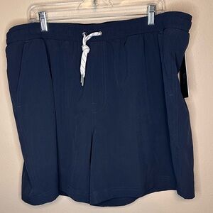NWT VRST Men’s Lined Navy Blue Drawstring Shorts Size XXL